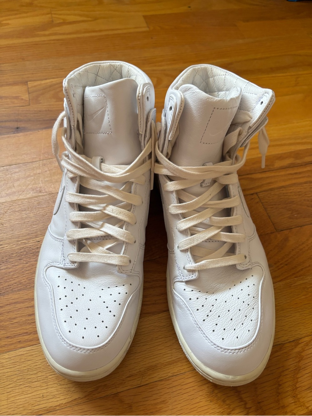 NikeLab Dunk High Lux White Leather Size 10        718790-101